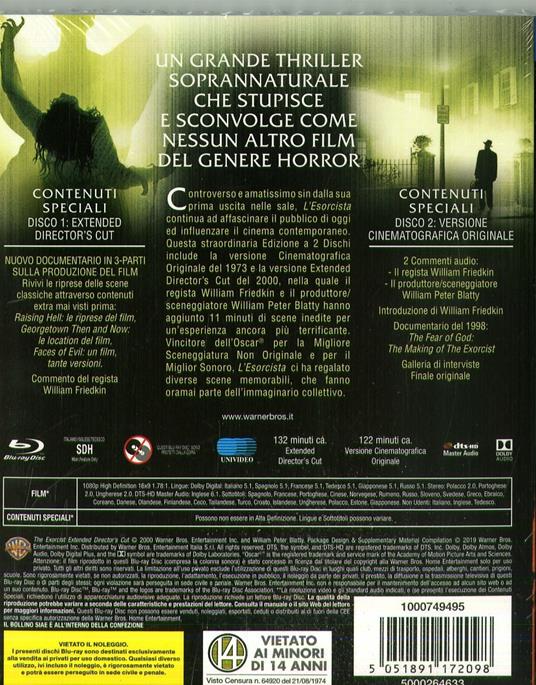 L' esorcista. Extended Director's Cut. Horror Maniacs (2 Blu-ray) di William Friedkin - Blu-ray - 2