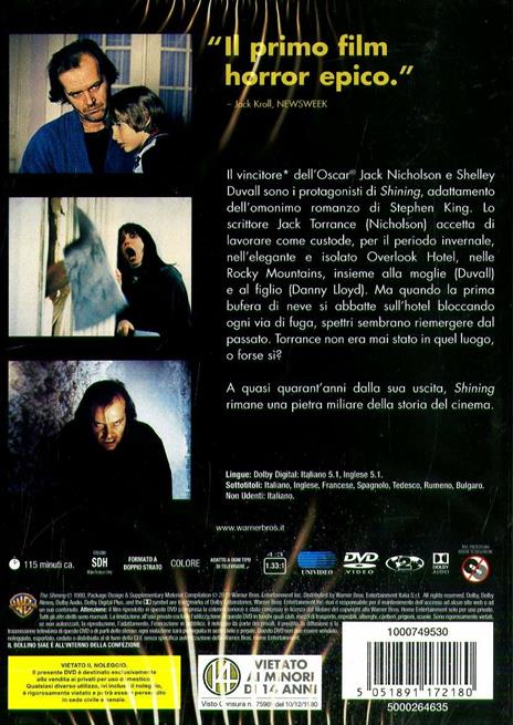 Shining. Horror Maniacs (DVD) di Stanley Kubrick - DVD - 2
