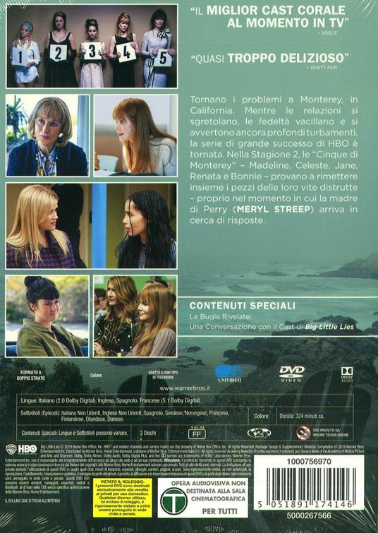 Big Little Lies. Stagione 2. Serie TV ita (DVD) di Andrea Arnold - DVD - 2