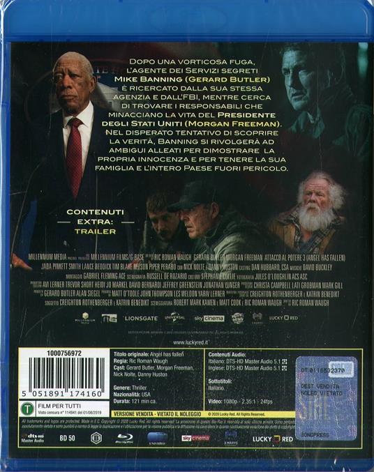 Attacco al potere 3. Angel Has Fallen (Blu-ray) di Ric Roman Waugh - Blu-ray - 3