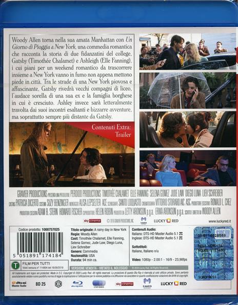 Un giorno di pioggia a New York (Blu-ray) di Woody Allen - Blu-ray - 2
