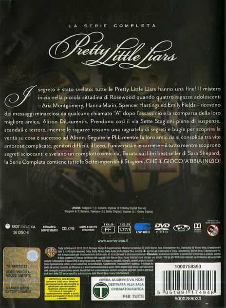 Pretty Little Liars. La serie completa. Stagioni 1-7. Serie TV ita (36 DVD) di Norman Buckley,Ron Lagomarsino,Chad Lowe - DVD - 2