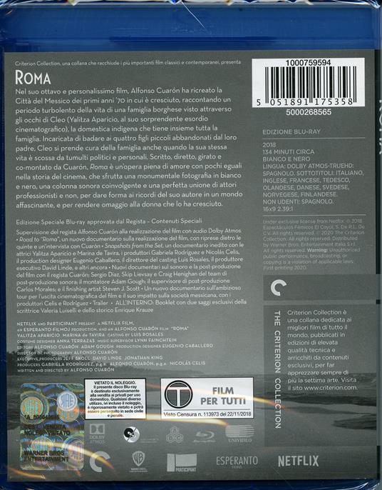 Roma (Blu-ray) di Alfonso Cuarón - Blu-ray - 2