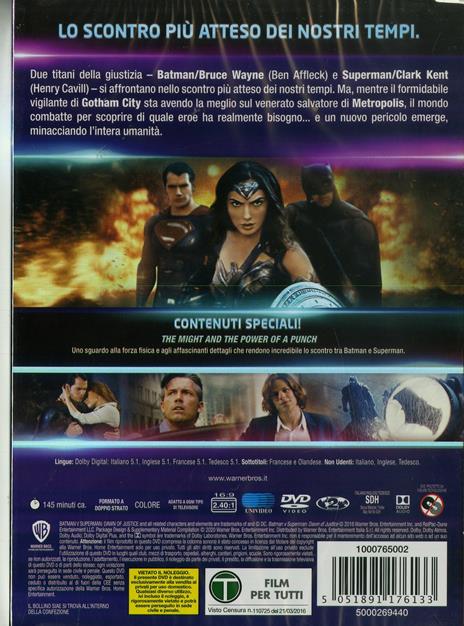 Batman v Superman. Dawn of Justice. Collezione DC Comics (DVD) di Zack Snyder - DVD - 2