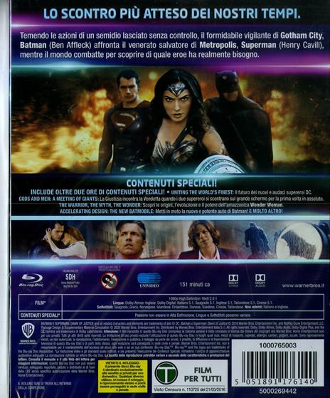 Batman v Superman. Dawn of Justice. Collezione DC Comics (Blu-ray) di Zack Snyder - Blu-ray - 2