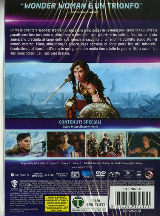 Wonder Woman. Collezione DC Comics (DVD) di Patty Jenkins - DVD - 2