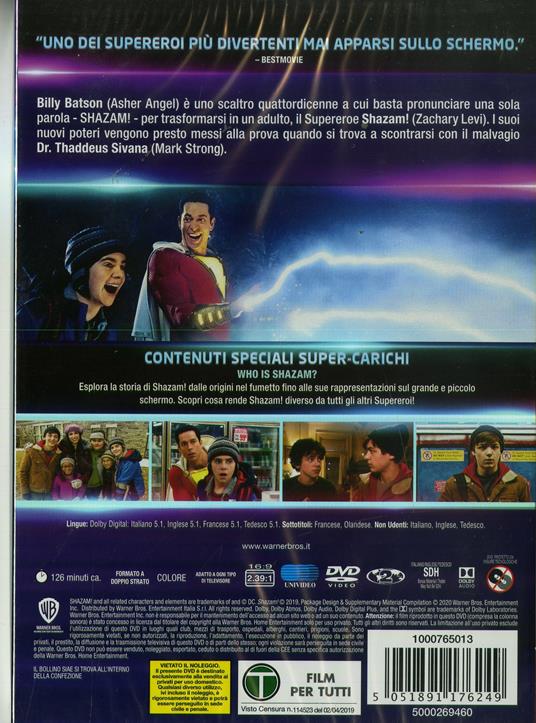 Shazam! Collezione DC Comics (DVD) di David F. Sandberg - DVD - 2