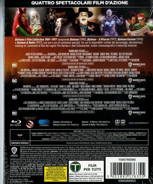 Batman Anthology 1989-1997 (Blu-ray) di Tim Burton,Joel Schumacher - 2