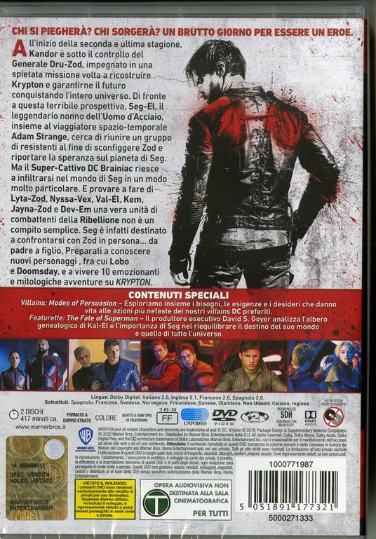 Krypton. Stagione 2. Serie TV ita (2 DVD) di Metin Hüseyin,Julius Ramsay,Marc Roskin,Ciaran Donnelly - DVD - 2