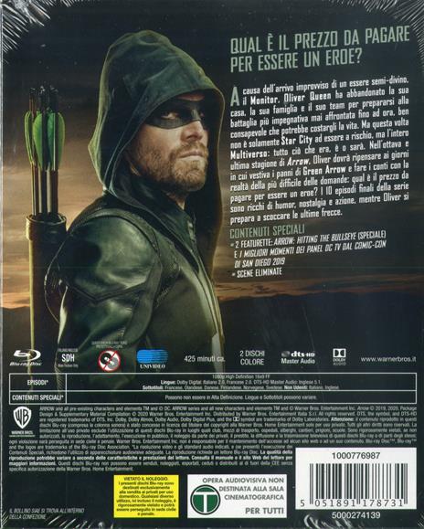 Arrow. Stagione 8. Serie TV ita (2 Blu-ray) di James Bamford,Michael Schultz - Blu-ray - 2