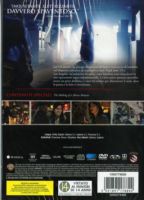 La Llorona. Le lacrime del male. Collezione Horror (DVD) di Michael Chaves - DVD - 2