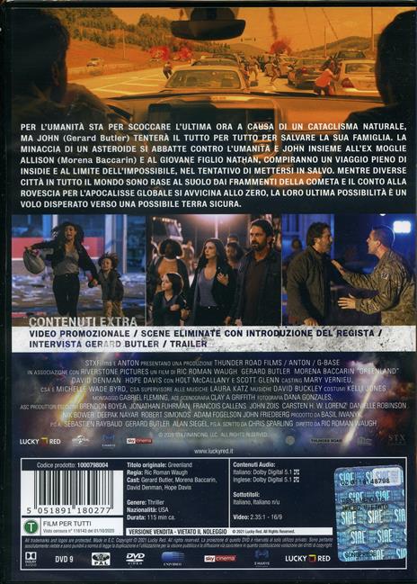 Greenland  (DVD) di Ric Roman Waugh - DVD - 2