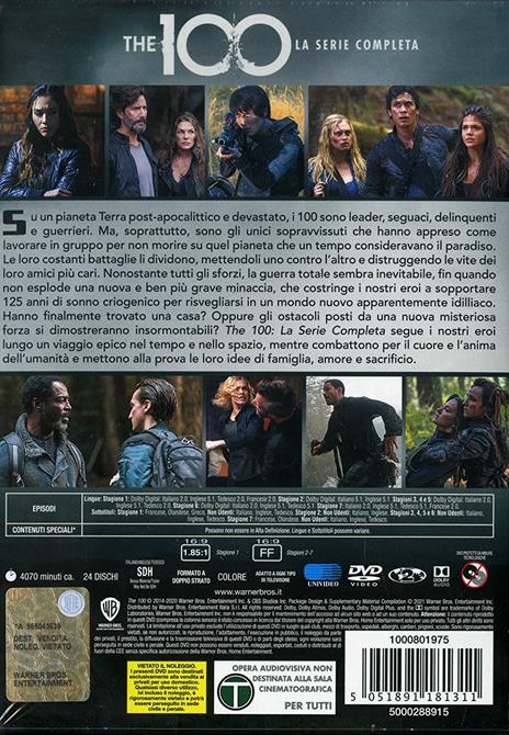 The 100. Stagioni 1-7. La serie completa. Serie TV ita (DVD) di Dean White,P.J. Pesce,Mairzee Almas,Omar Madha - DVD - 2
