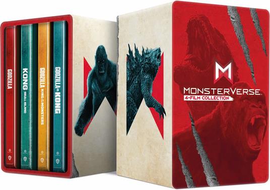 MonsterVerse Collection. Steelbook (Blu-ray + Blu-ray Ultra HD 4K) di Gareth Edwards,Adam Wingard,Jordan Vogt-Roberts,Michael Dougherty