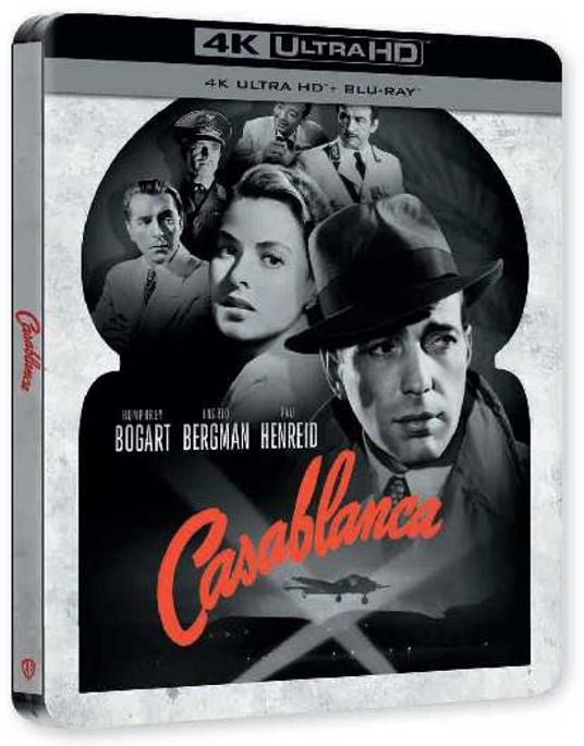 Casablanca. Steelbook (Blu-ray + Blu-ray Ultra HD 4K) di Michael Curtiz - Blu-ray + Blu-ray Ultra HD 4K