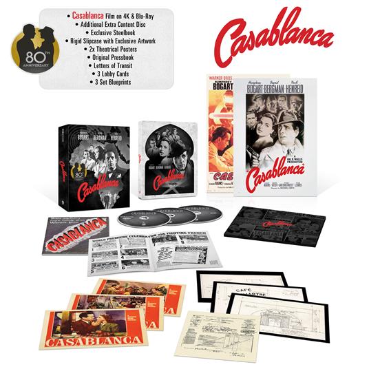 Casablanca. Steelbook (Blu-ray + Blu-ray Ultra HD 4K) di Michael Curtiz - Blu-ray + Blu-ray Ultra HD 4K - 2