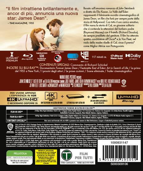 La valle dell'Eden (Blu-ray + Blu-ray Ultra HD 4K) di Elia Kazan - Blu-ray + Blu-ray Ultra HD 4K - 2
