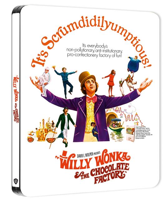 Willy Wonka e la fabbrica di cioccolato. Steelbook (Blu-ray + Blu-ray Ultra HD 4K) di Mel Stuart - Blu-ray + Blu-ray Ultra HD 4K