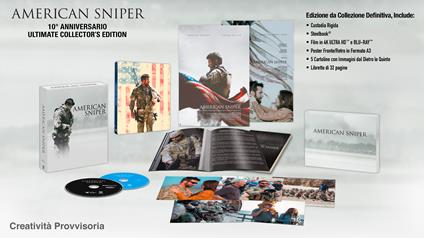 American Sniper. Steelbook (Blu-ray + Blu-ray Ultra HD 4K) di Clint Eastwood - Blu-ray + Blu-ray Ultra HD 4K