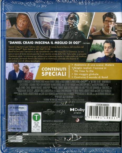 007 No Time to Die (Blu-ray) di Cary Fukunaga - Blu-ray - 2