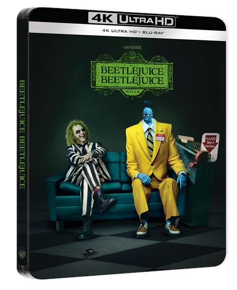 Beetlejuice Beetlejuice Steelbook 2 (Blu-ray + Blu-ray Ultra HD 4K) di Tim Burton - Blu-ray + Blu-ray Ultra HD 4K