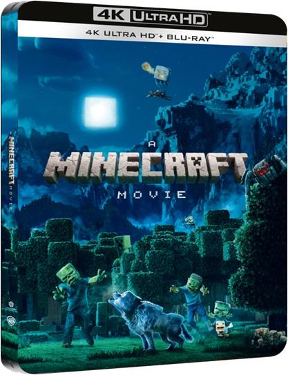 Minecraft. Steelbook 3 Night Scene (Blu-ray + Blu-ray Ultra HD 4K) di Jared Hess - Blu-ray + Blu-ray Ultra HD 4K