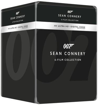 007 James Bond Sean Connery Library Case Collection 6  Film (6 Blu-ray + 6 Blu-ray Ultra HD 4K) di Terence Young,Guy Hamilton,Lewis Gilbert