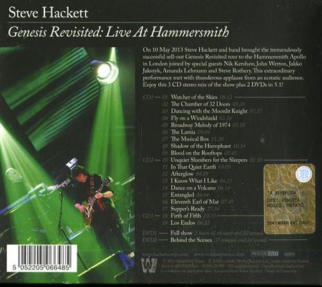 Genesis Revisited. Live at Hammersmith - CD Audio + DVD di Steve Hackett - 2