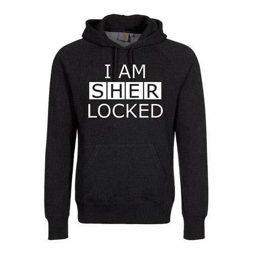 Felpa Con Cappuccio Unisex Tg. XL. Sherlock: I Am Sherlocked