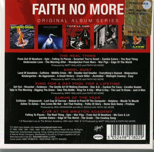 Original Album Series - CD Audio di Faith No More - 2