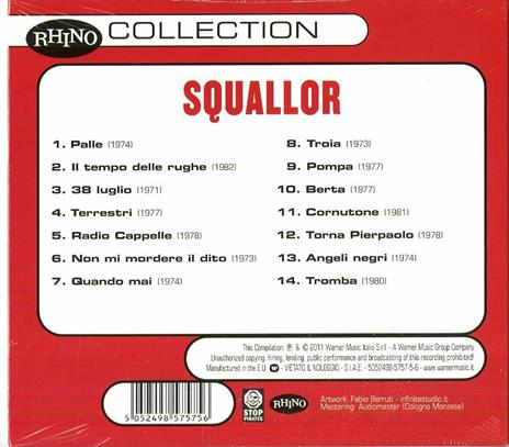 Rhino Collection (Digipack) - CD Audio di Squallor - 2