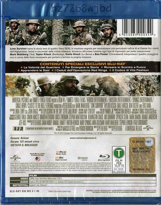 Lone Survivor di Peter Berg - Blu-ray - 2