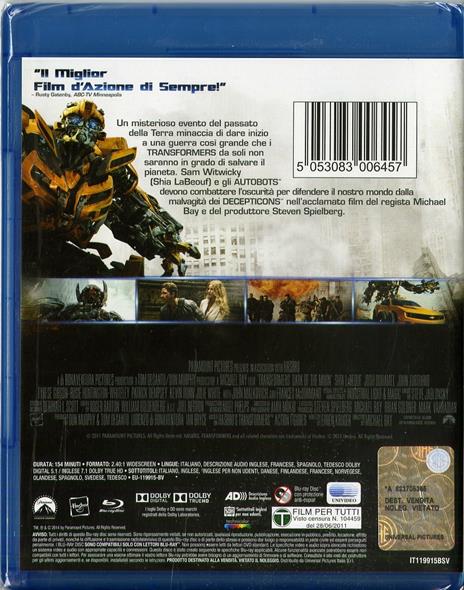 Transformers 3 di Michael Bay - Blu-ray - 2