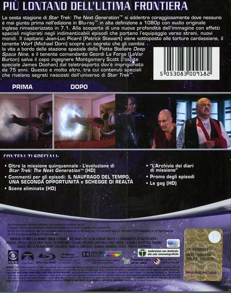 Star Trek. The Next Generation. Stagione 6 (6 Blu-ray) di Les Landau,Cliff Bole,Winrich Kolbe - Blu-ray - 2