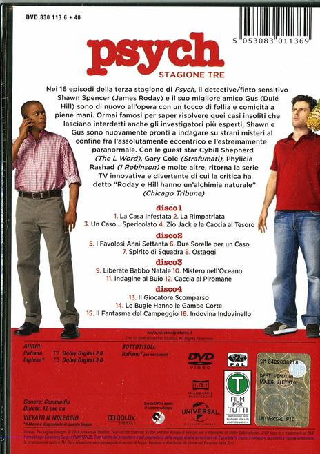 Psych. Stagione 3 (4 DVD) di Mel Damski,Steve Franks,Stephen Surjik - DVD - 2