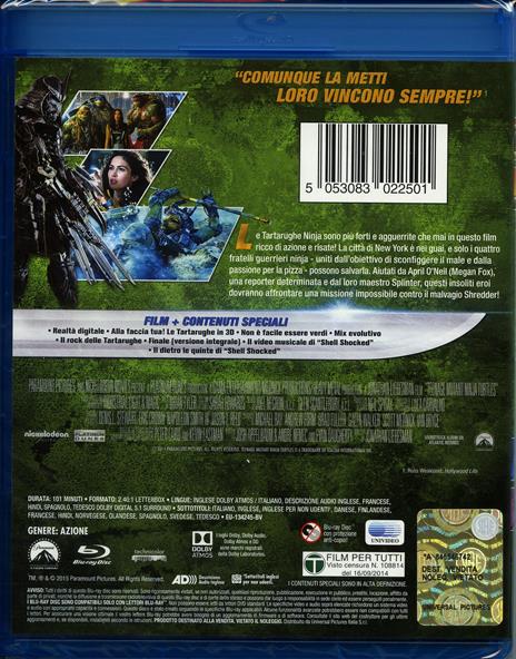 Tartarughe Ninja di Jonathan Liebesman - Blu-ray - 2