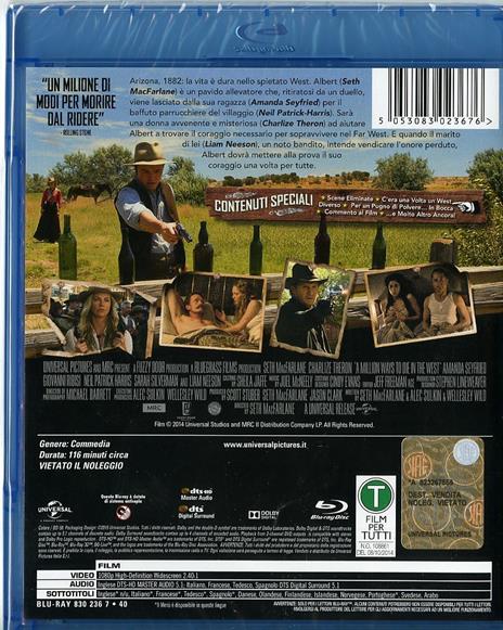 Un milione di modi per morire nel West di Seth MacFarlane - Blu-ray - 2