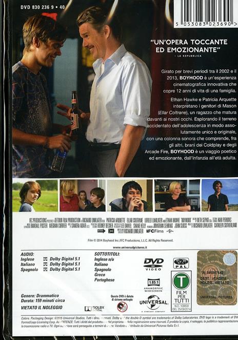 Boyhood di Richard Linklater - DVD - 2