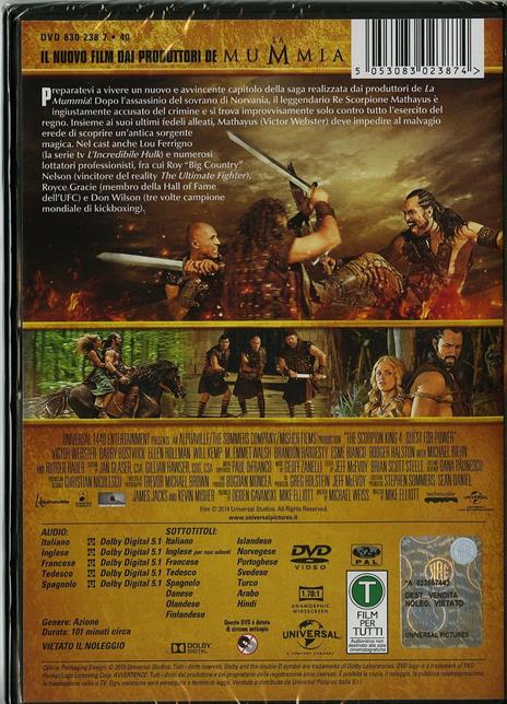 Scorpion King 4 di Mike Elliott - DVD - 2