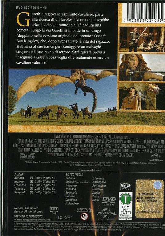 Dragonheart 3 di Colin Teague - DVD - 2