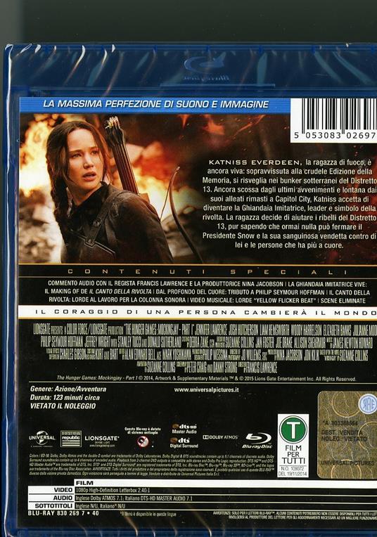 Hunger Games. Il canto della rivolta. Parte 1 di Francis Lawrence - Blu-ray - 2
