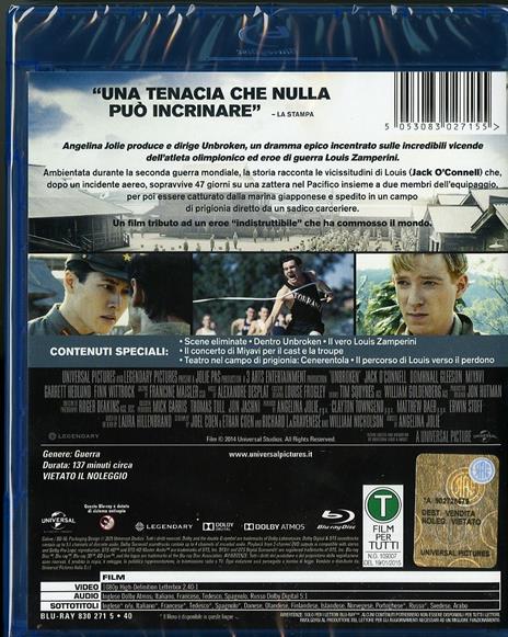 Unbroken di Angelina Jolie - Blu-ray - 2