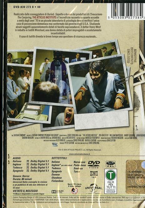 The Atticus Institute di Chris Sparling - DVD - 2