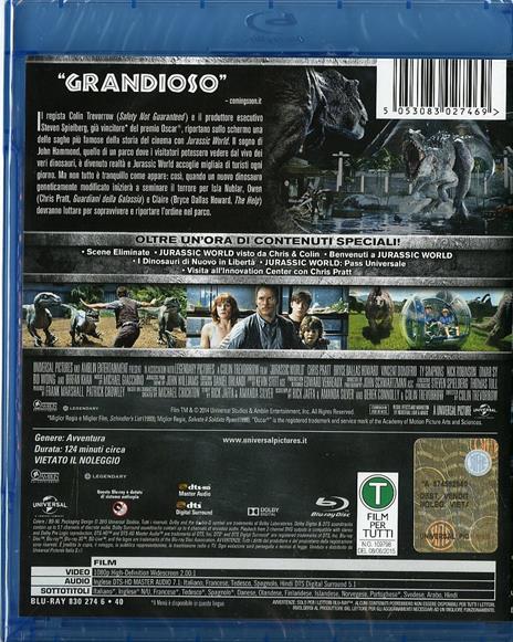 Jurassic World di Colin Trevorrow - Blu-ray - 2