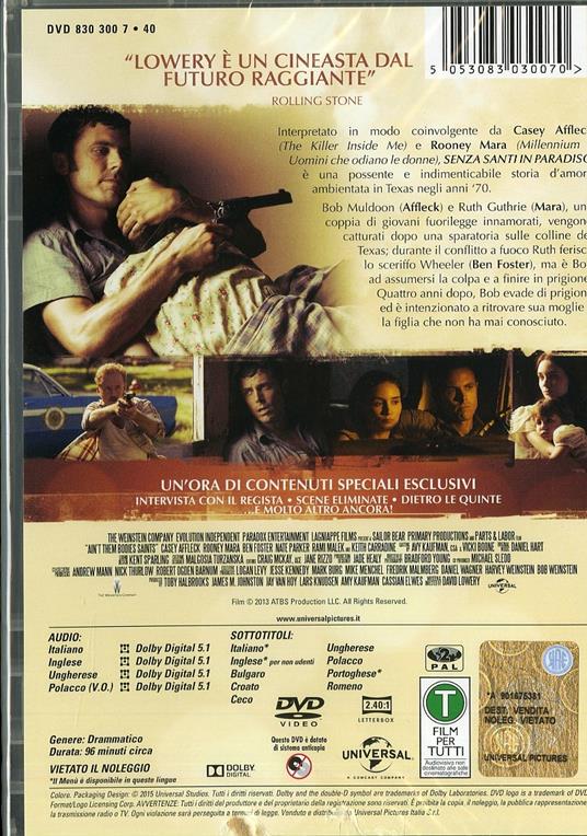 Senza santi in paradiso di David Lowery - DVD - 2