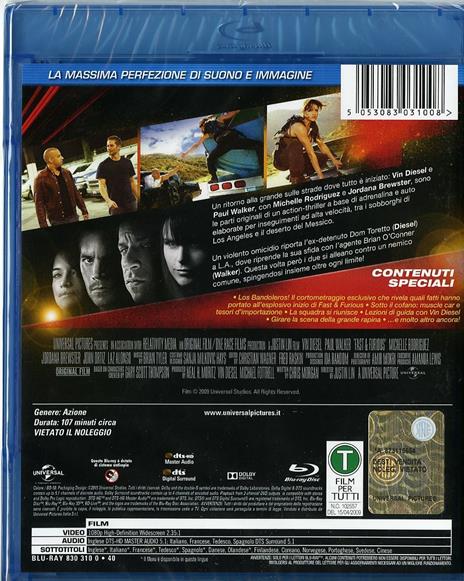 Fast & Furious. Solo parti originali di Justin Lin - Blu-ray - 2