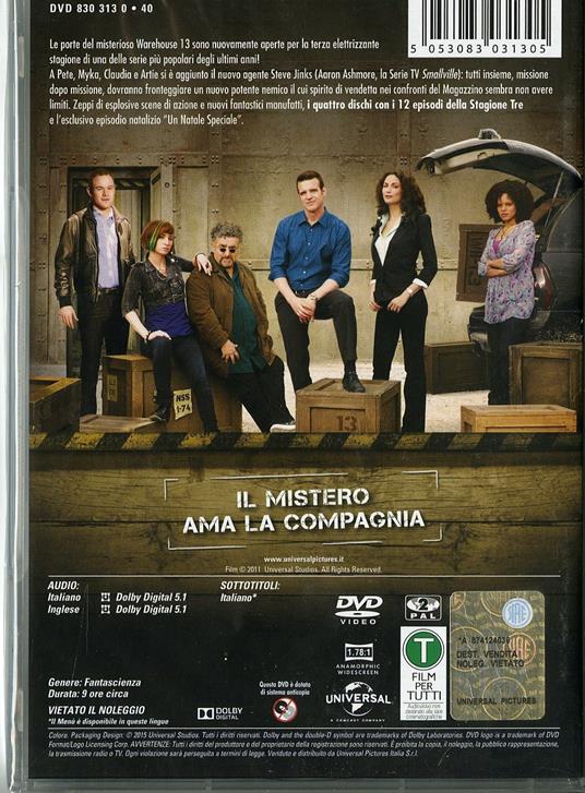 Warehouse 13. Stagione 3 (4 DVD) di Constantine Makris,Tawnia McKiernan,Stephen Surjik - DVD - 2