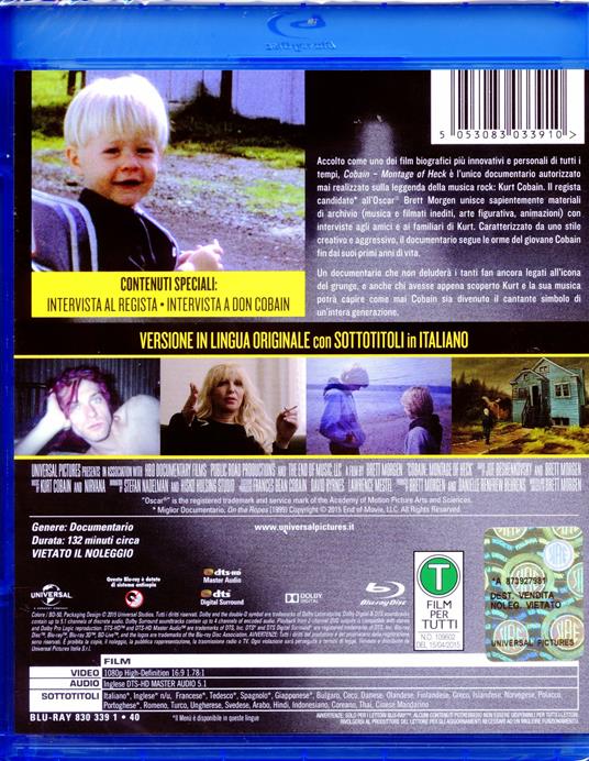 Cobain: Montage of Heck di Brett Morgen - Blu-ray - 2