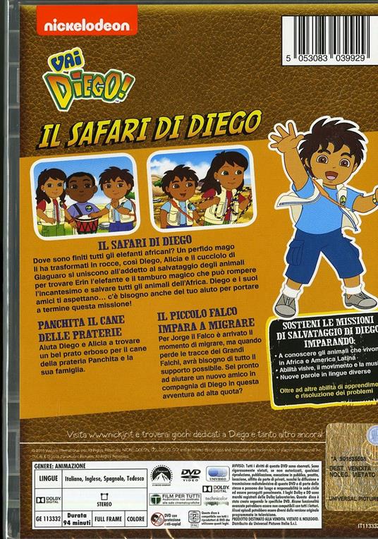 Vai Diego! Il safari di Diego di Katie McWane,Allan Jacobsen - DVD - 2