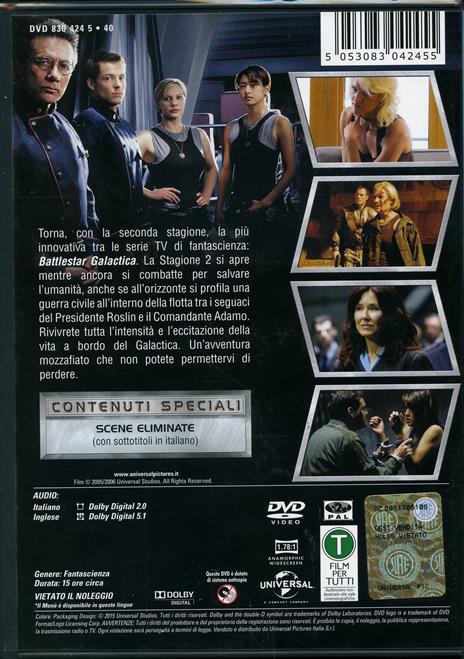 Battlestar Galactica. Stagione 2 (6 DVD) di Michael Rymer,Sergio Mimica-Gezzan,Allan Kroeker,Rod Hardy - DVD - 2